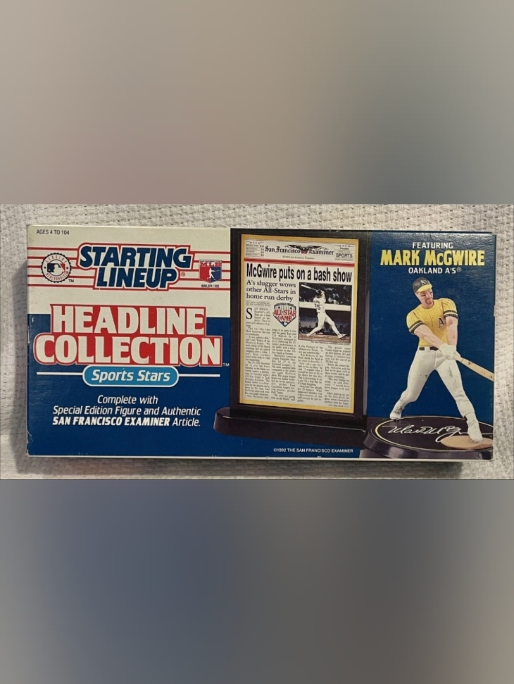 1993 Starting Lineup Headline Collection Mark McGwire Oakland A's  Rare-Sealed